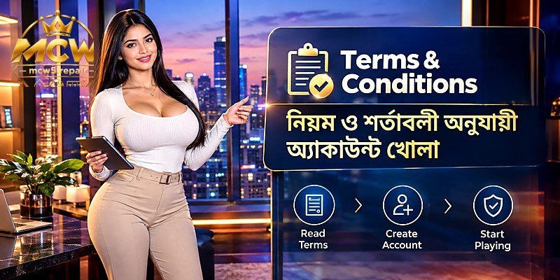 নিয়ম ও শর্তাবলী অনুযায়ী অ্যাকাউন্ট খোলা